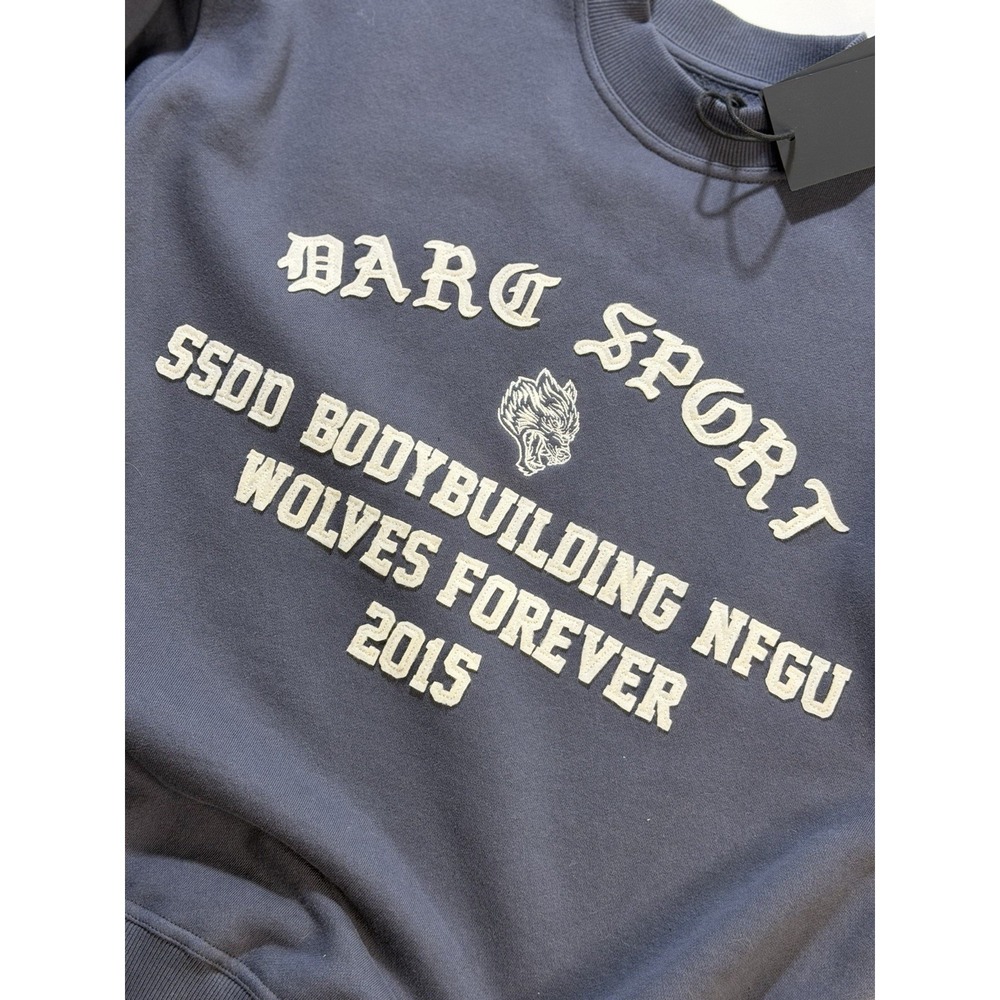 NWT Darc Sport SHE Valhalla In this World Cornell Crewneck Blue Small Sweatshirt